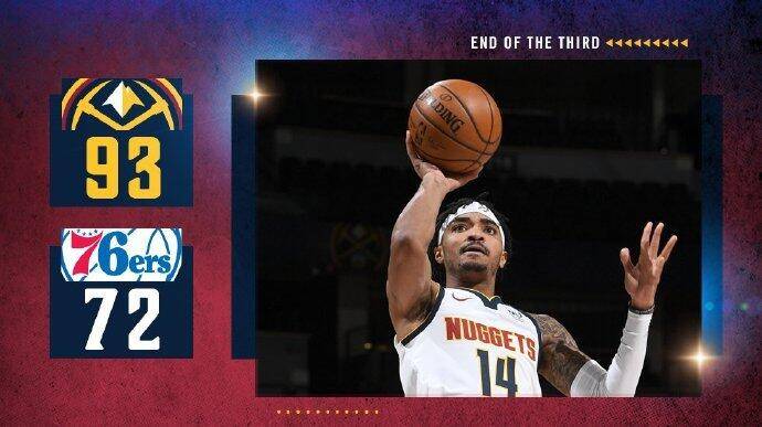  NBA常规赛，约基奇三双助掘金轻取马刺